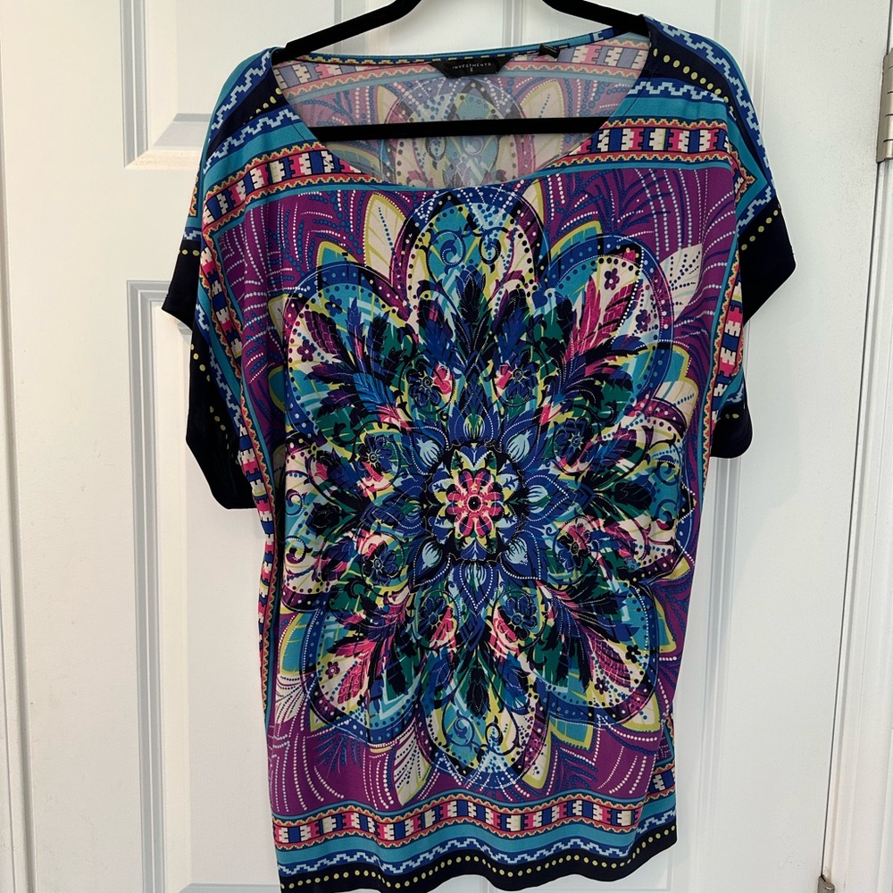 1X Investments Short sleeve blouse.